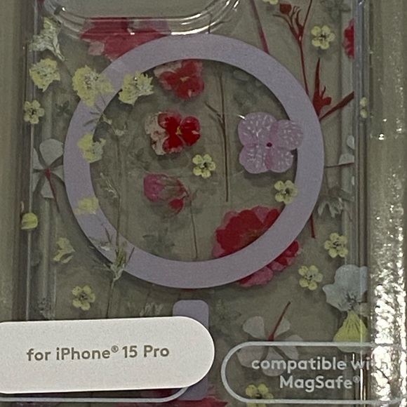 Heyday Apple iPhone 15 Pro Case with MagSafe - Clear with Multicolor Floral NWT - Picture 3 of 7